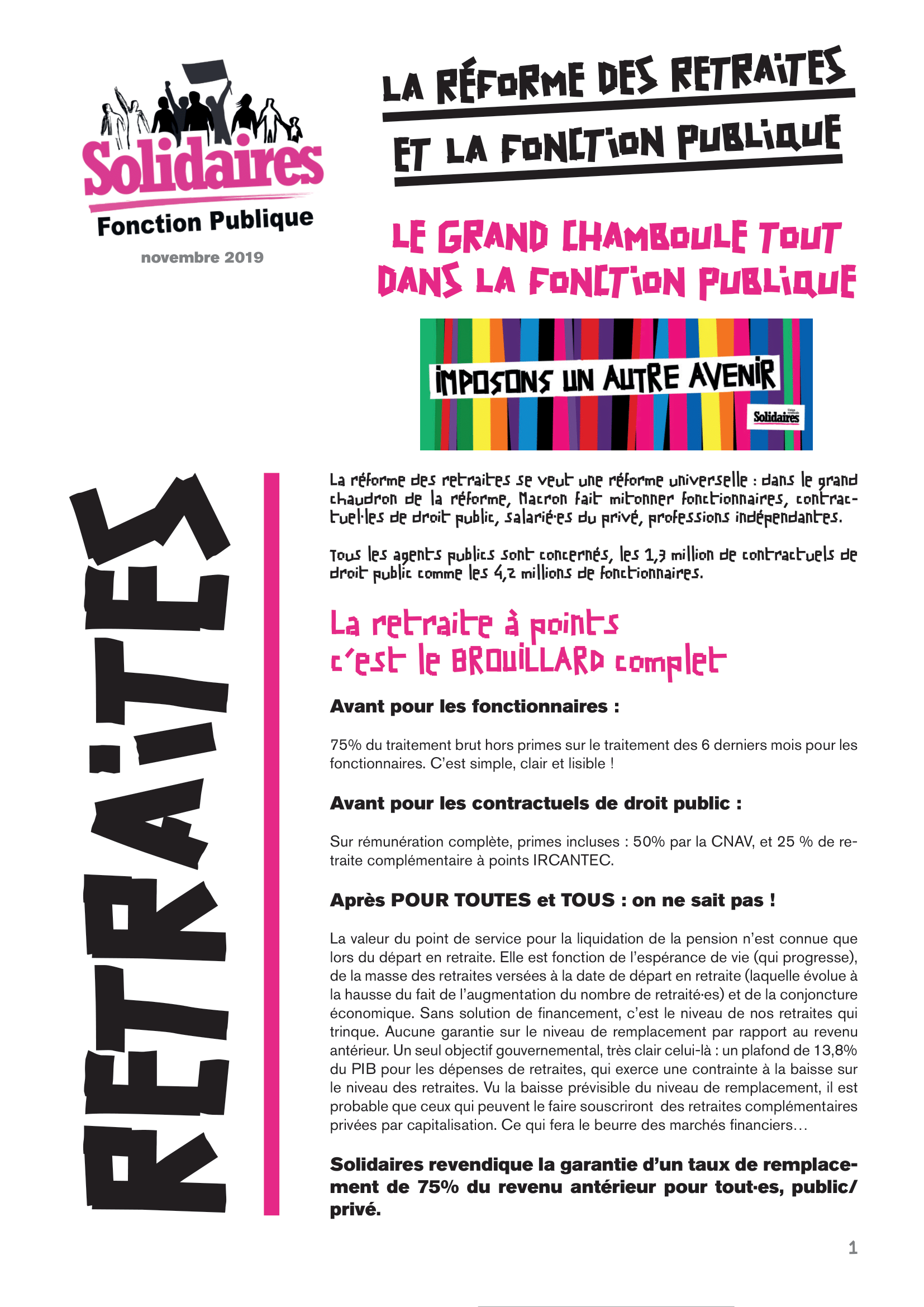 Information Réforme des Retraites
