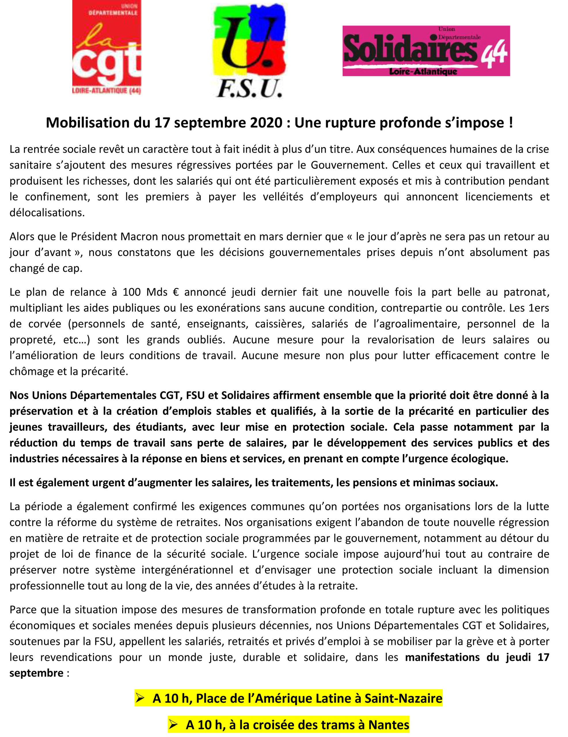 17 Septembre 2020