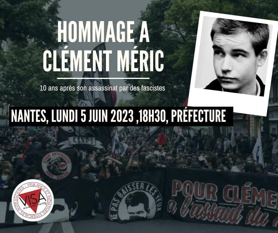 5 juin : Clément Méric, 10 ans après son assassinat par l’extrême-droite, nous n’oublions pas, nous ne pardonnons pas !