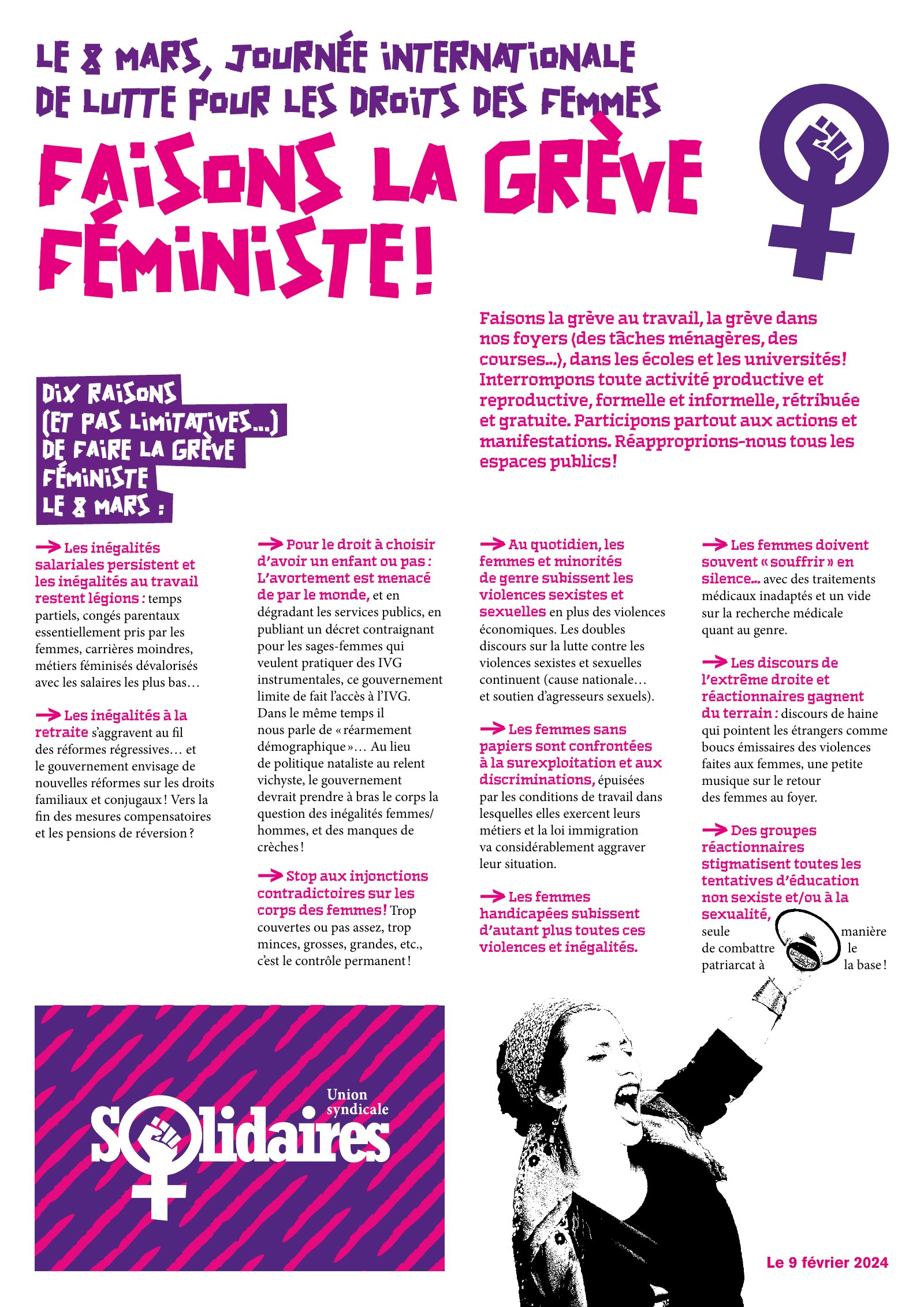8 mars : grrrève féministe !