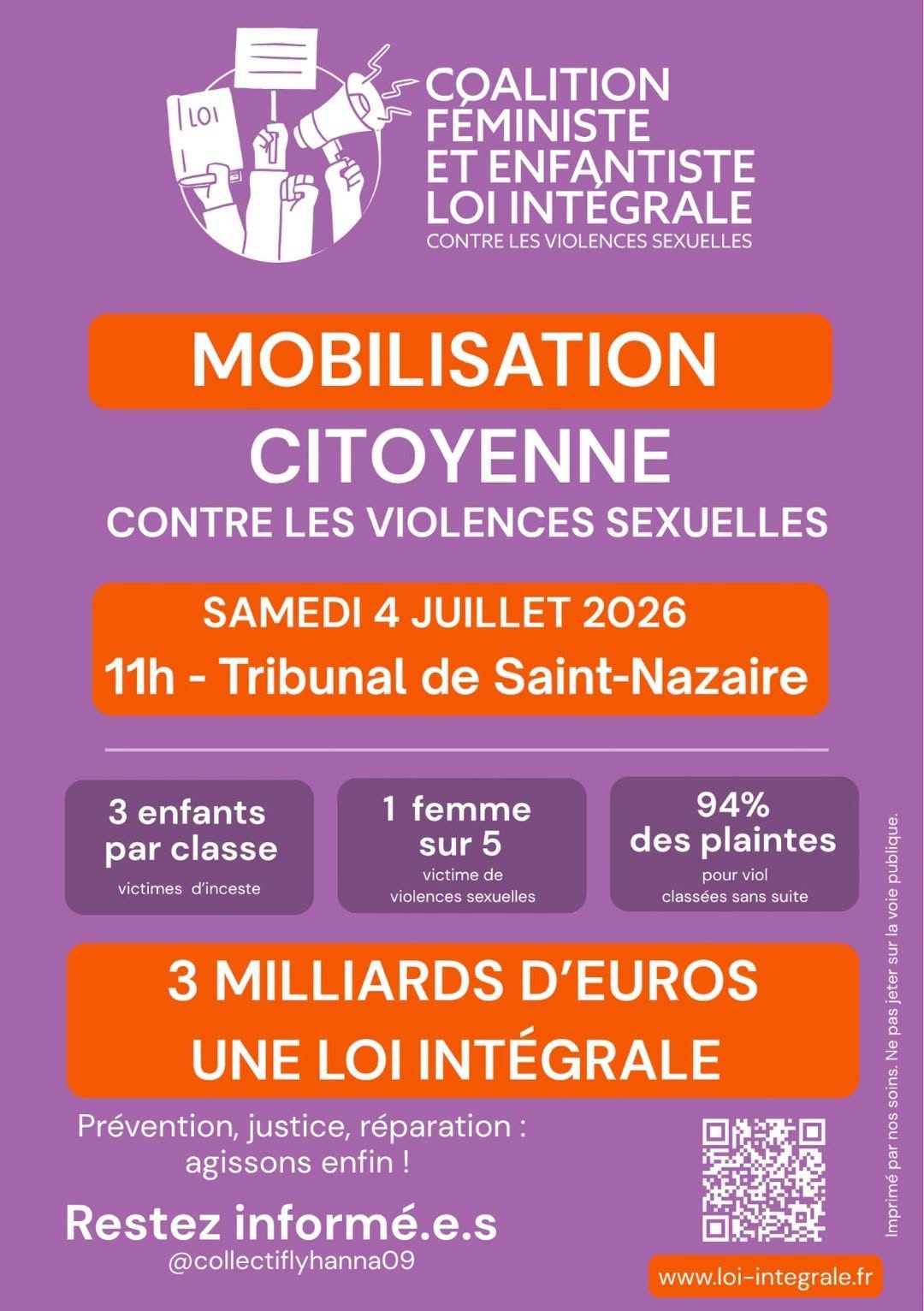 4 juillet – Mobilisation citoyenne contre les violences sexistes et sexuelles !