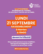 21 septembre  – Manifestation pour une Loi Cadre intégrale contre les VSS