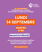 14 septembre : nouveaux rassemblements pour une loi intégrale